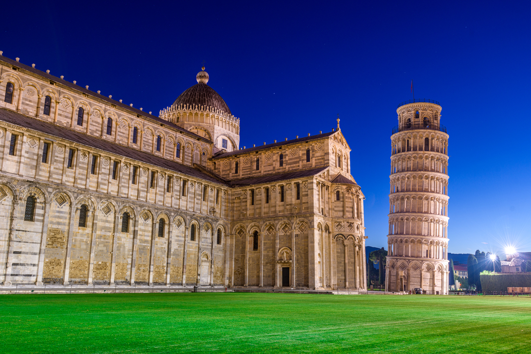 Leaning Tower of Pisa in Italy in the Square of Miracles